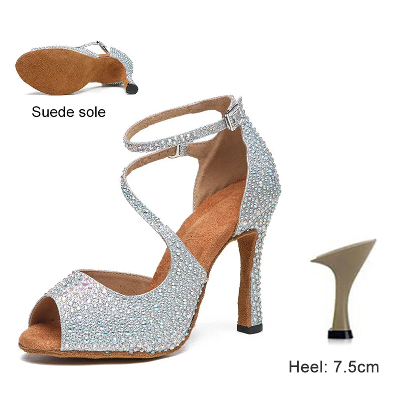 Rhinestone Latin Dance Shoes