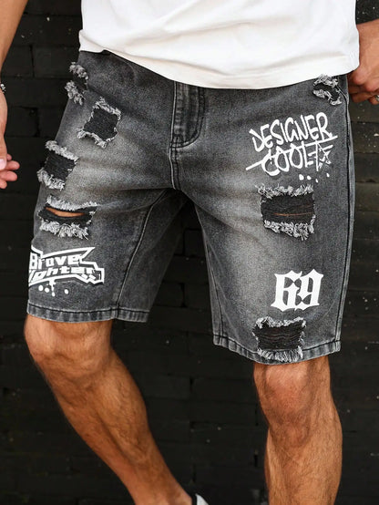 Distressed Ripped Denim Shorts