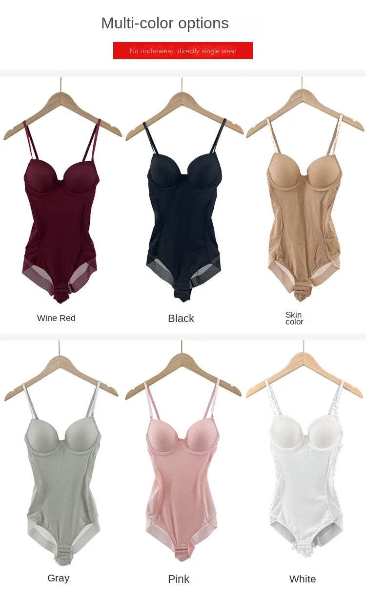 Underwire White Bodysuit Shapewear