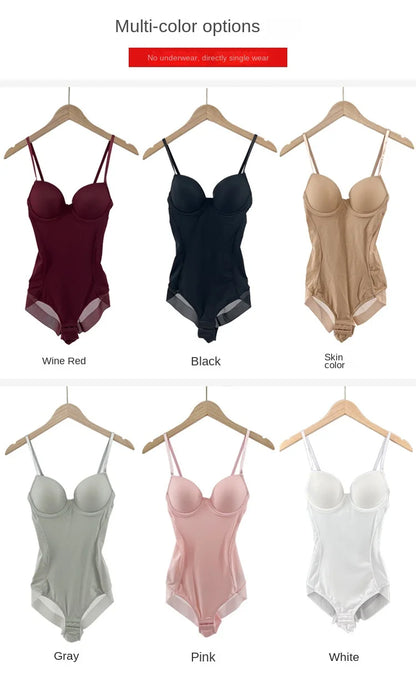 Underwire White Bodysuit Shapewear