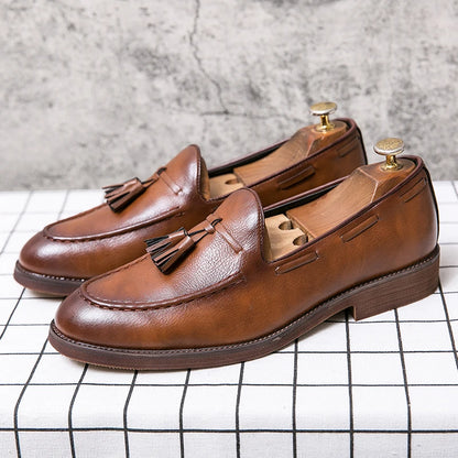 Leather Slip-on High Shoes