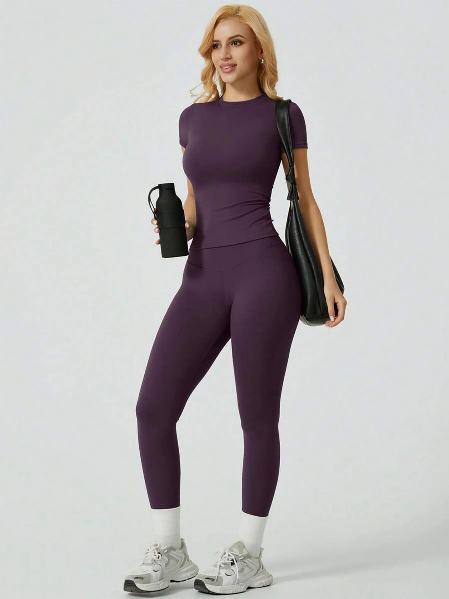 Short Sleeve Leggings Yoga Set