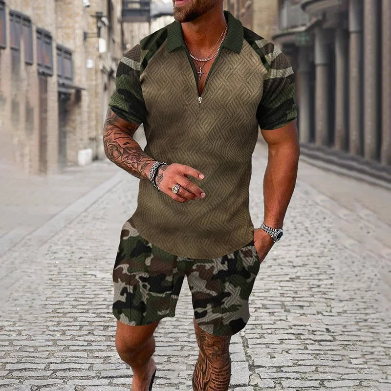 3D Print Polo Zip Tracksuit Set