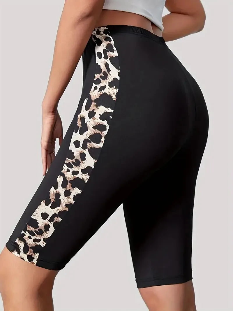 Leopard Print Sports Shorts