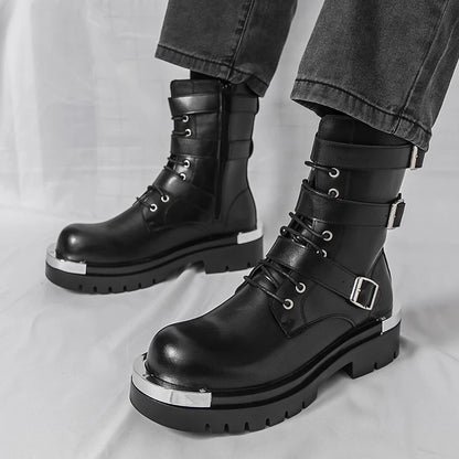 PU High Top Chelsea Boots
