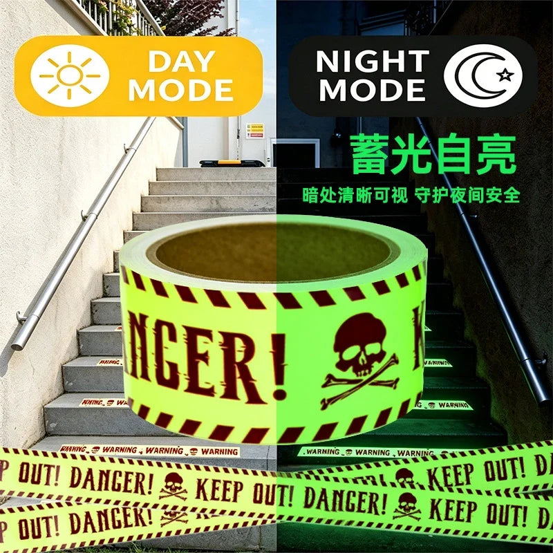 Glow-in-the-Dark Warning Tape