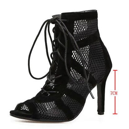 Cross Strap Thin Heel Sandals