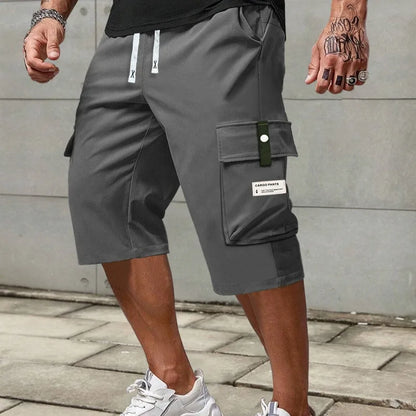 Straight Leg Cargo Capri Shorts