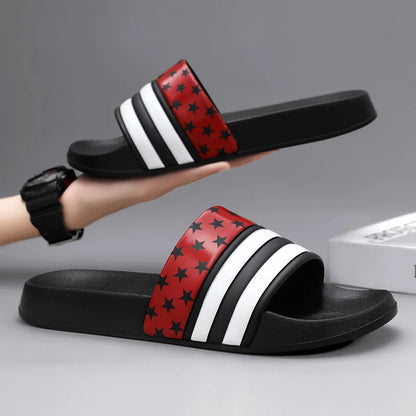 Eva Platform Striped Slippers