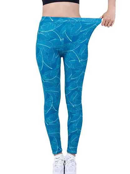 Floral Print High-Waist Jeggings