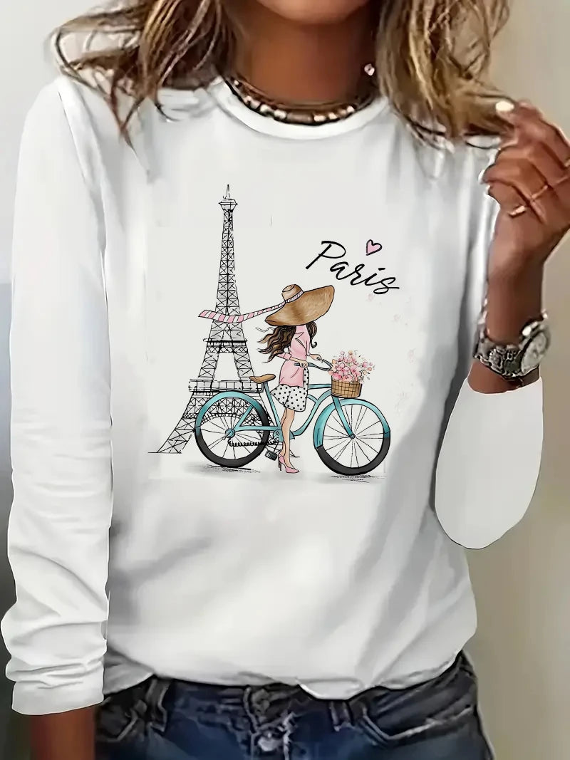 Paris Graphic Long-Sleeve T-Shirt