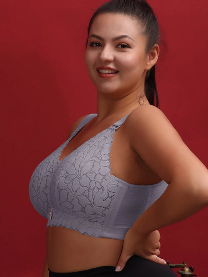 Floral Print Gathered Bra