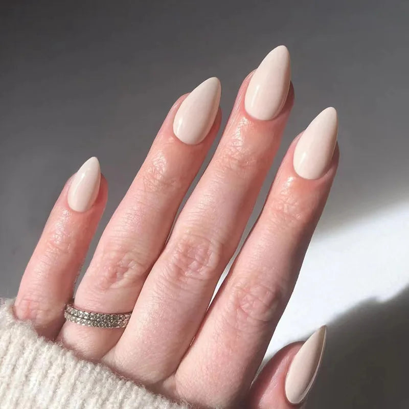 Wine Red Almond Press On Nails
