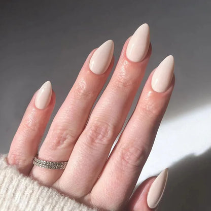 Wine Red Almond Press On Nails