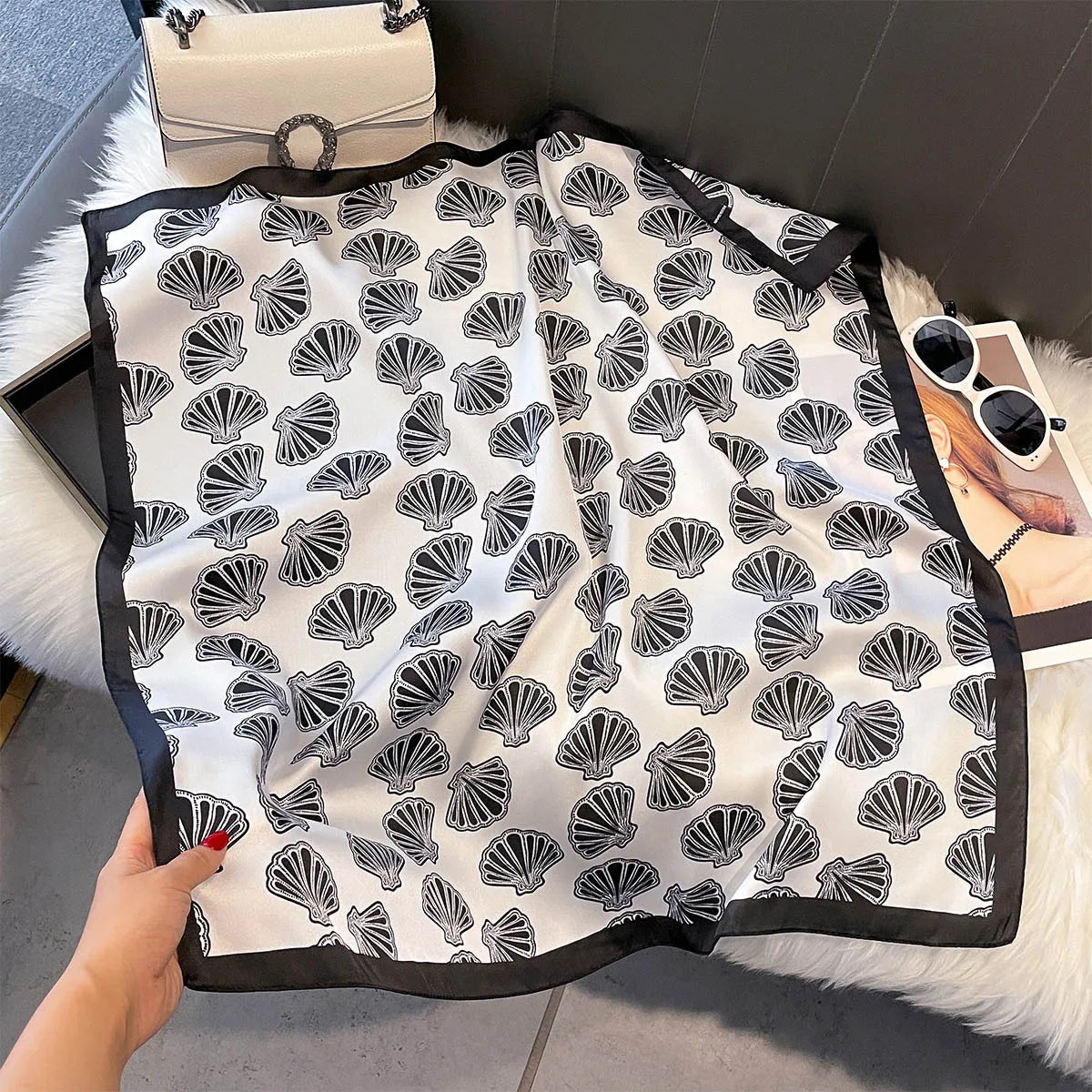 Fruit Print Korean Square Scarf