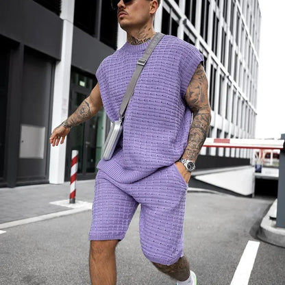 Sleeveless Tops Shorts Streetwear Set