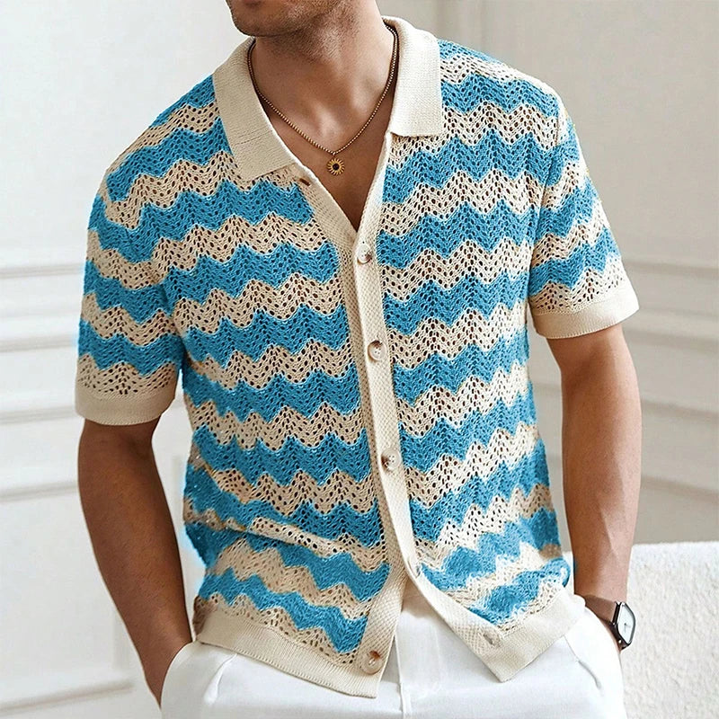 Casual Knit Polo Shirt