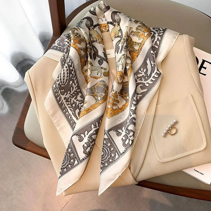 High-End Small Silk Scarf