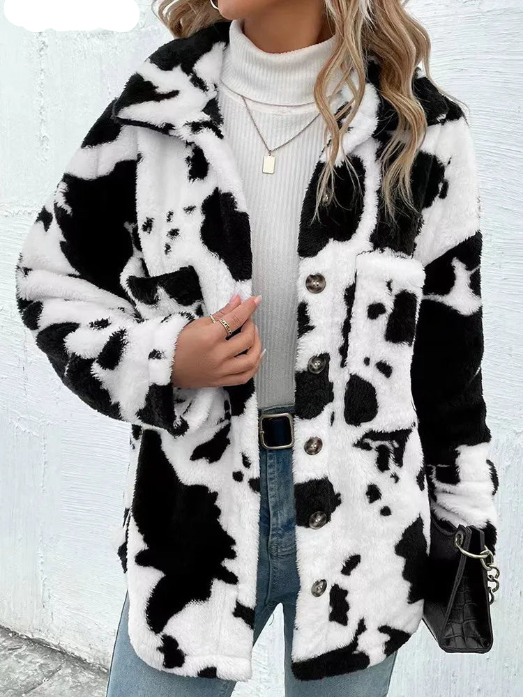 Printed Single-Breasted Coat