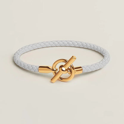 Executive Lock-Key Leather Bracelet