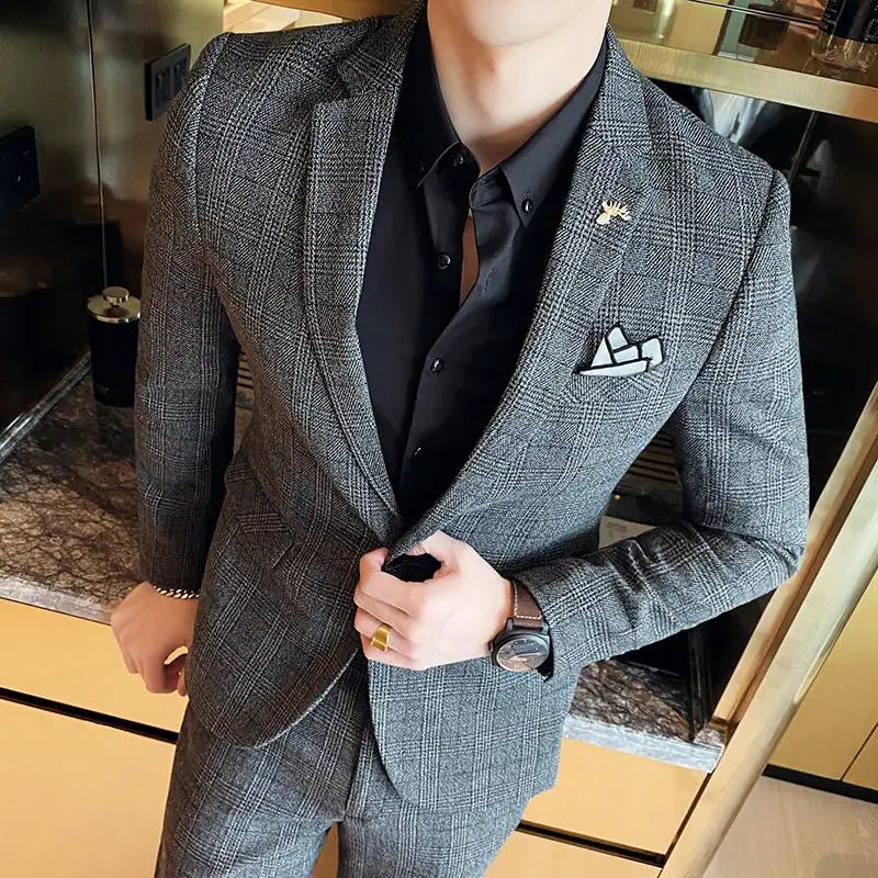 Boutique Slim-Fit Business Suit Set