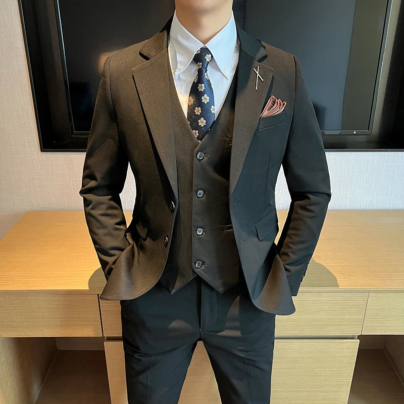 Three-Piece Casual Wedding Business Suit