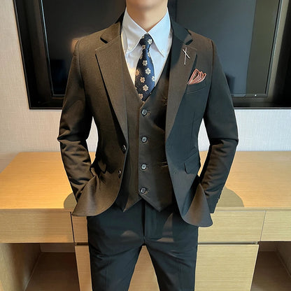 Three-Piece Casual Wedding Business Suit