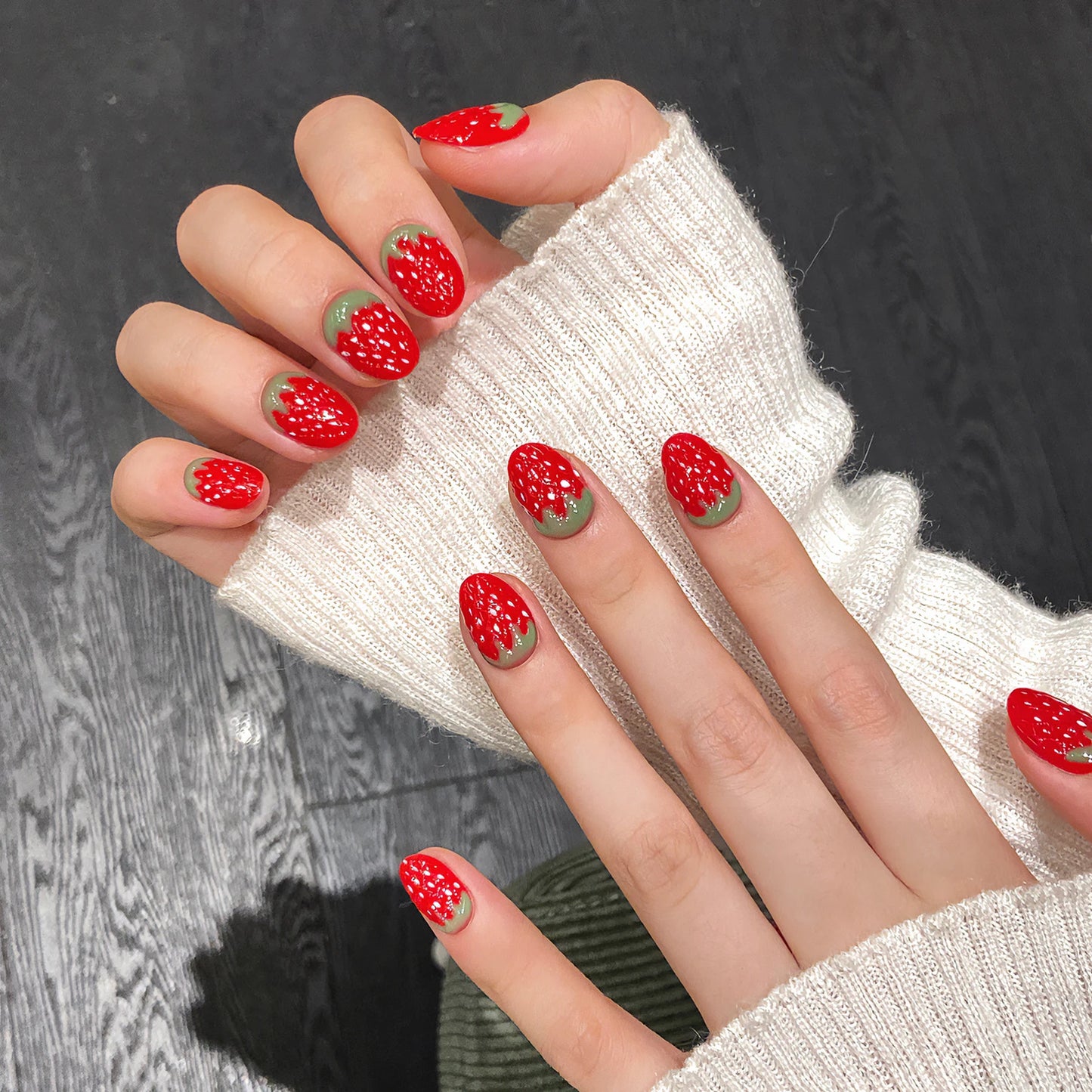 Red Resin Press Nail Set