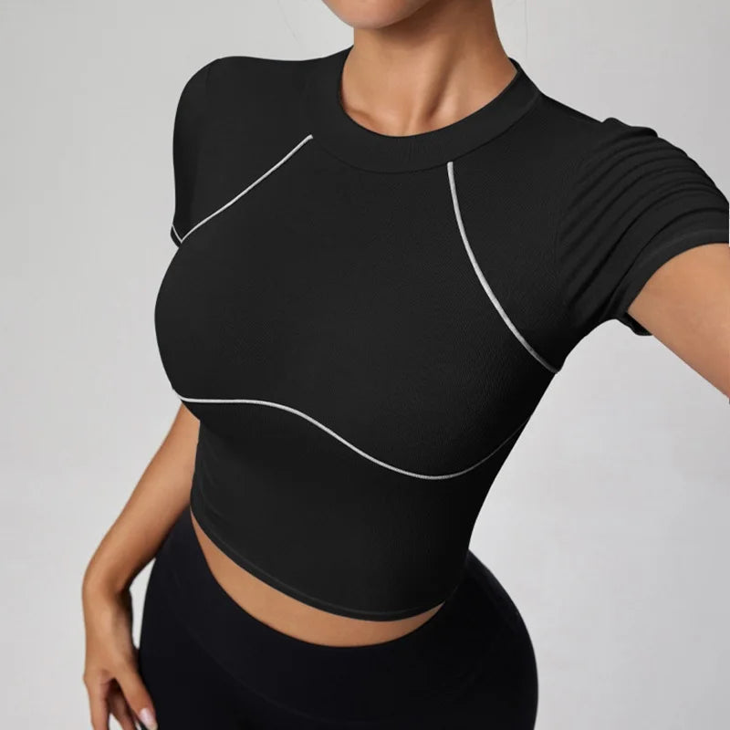 Long-Sleeve Yoga Crop Top