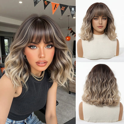 Short Wavy Bob Wig
