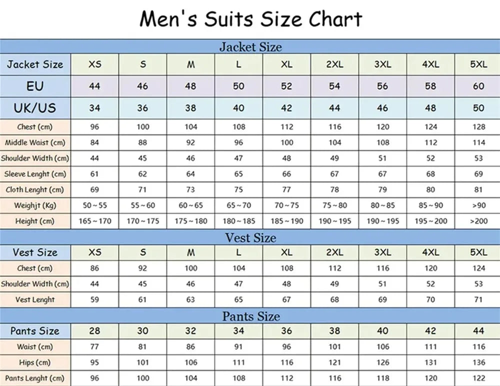 Peak-Lapel Stripe Groom Suit Set
