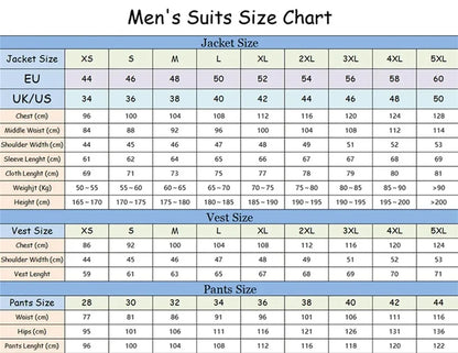 Peak-Lapel Stripe Groom Suit Set
