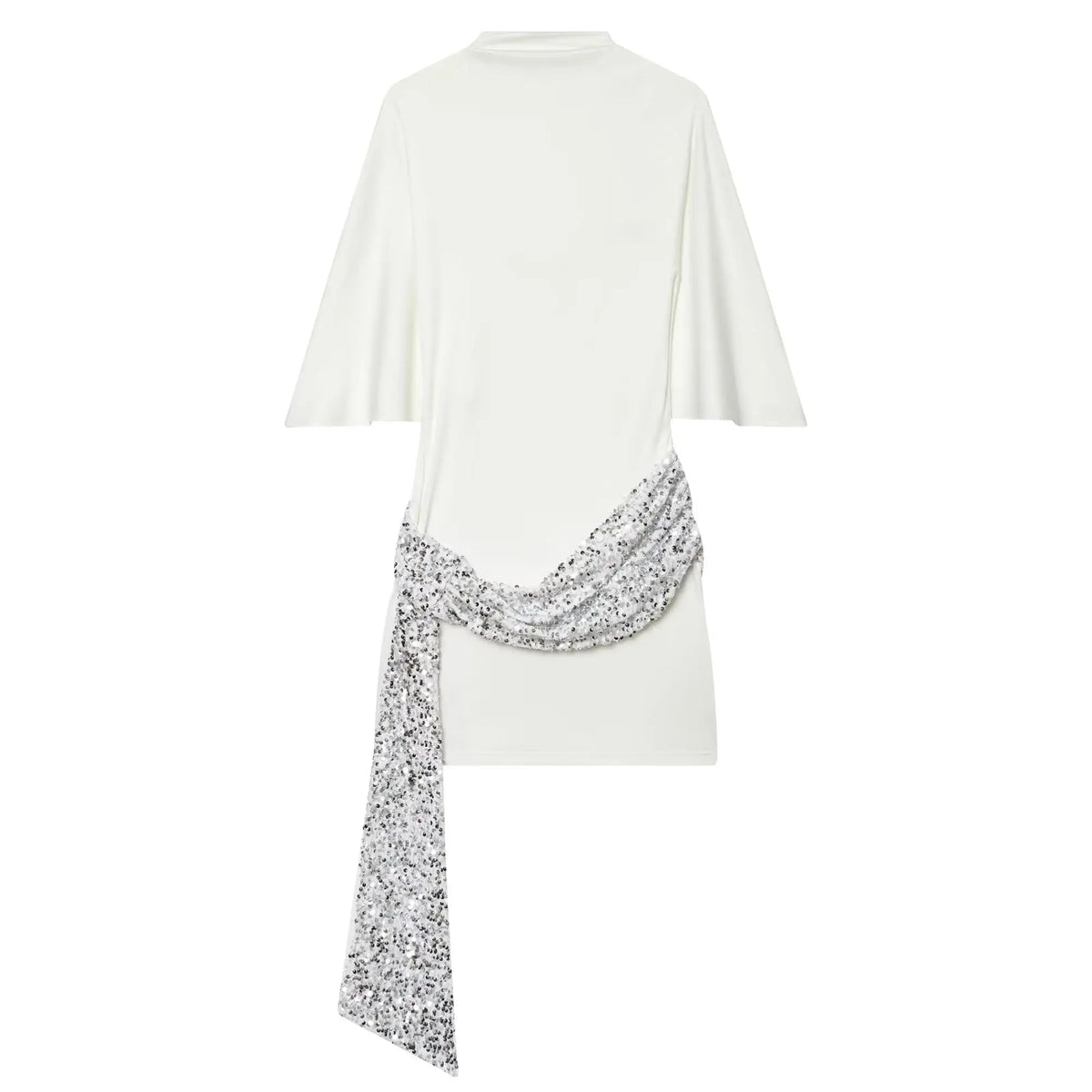 Sequin Batwing-Sleeve Mini Dress