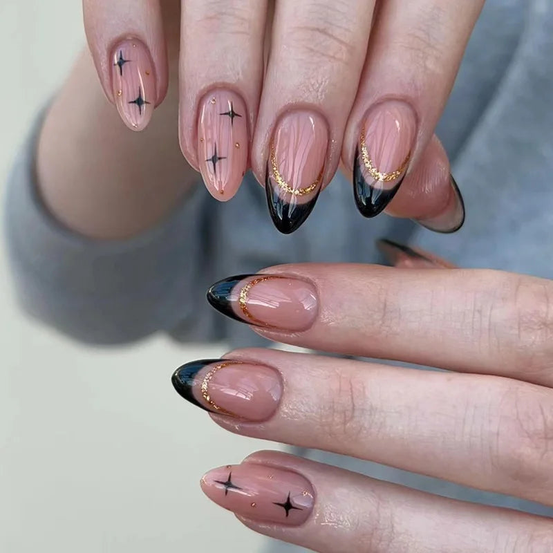 Wine Red Almond Press On Nails