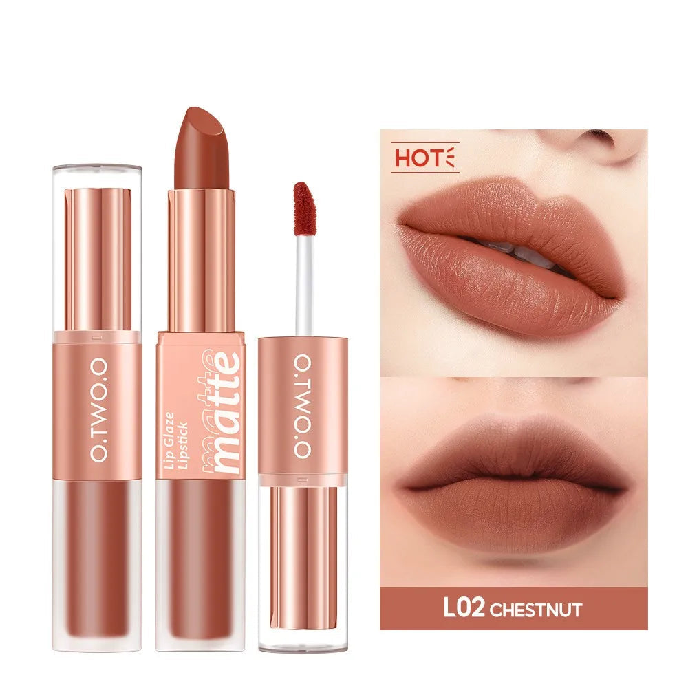 2in1 Matte Gloss Waterproof Lipstick