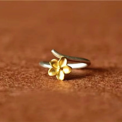 Plant Style Silver Ring