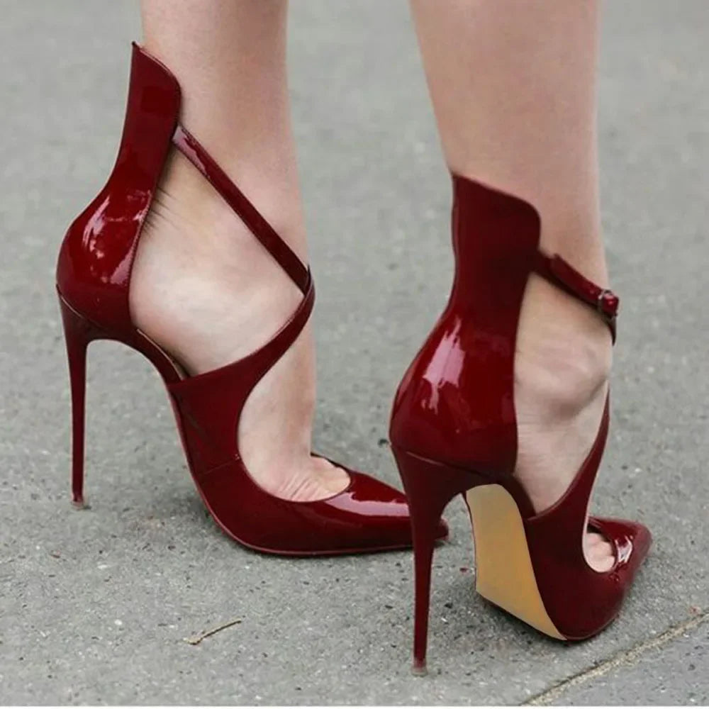Platform Ankle Strap Stiletto Sandals
