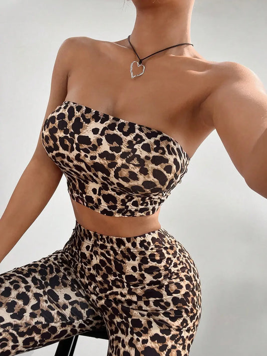 Leopard Print Slim Fit Short