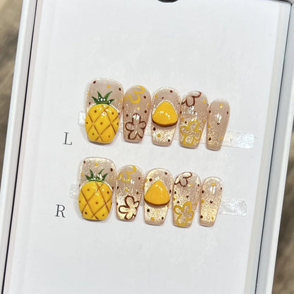 Red Resin Press Nail Set
