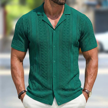 Casual Knit Polo Shirt