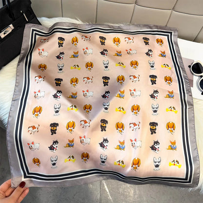 Fruit Print Korean Square Scarf