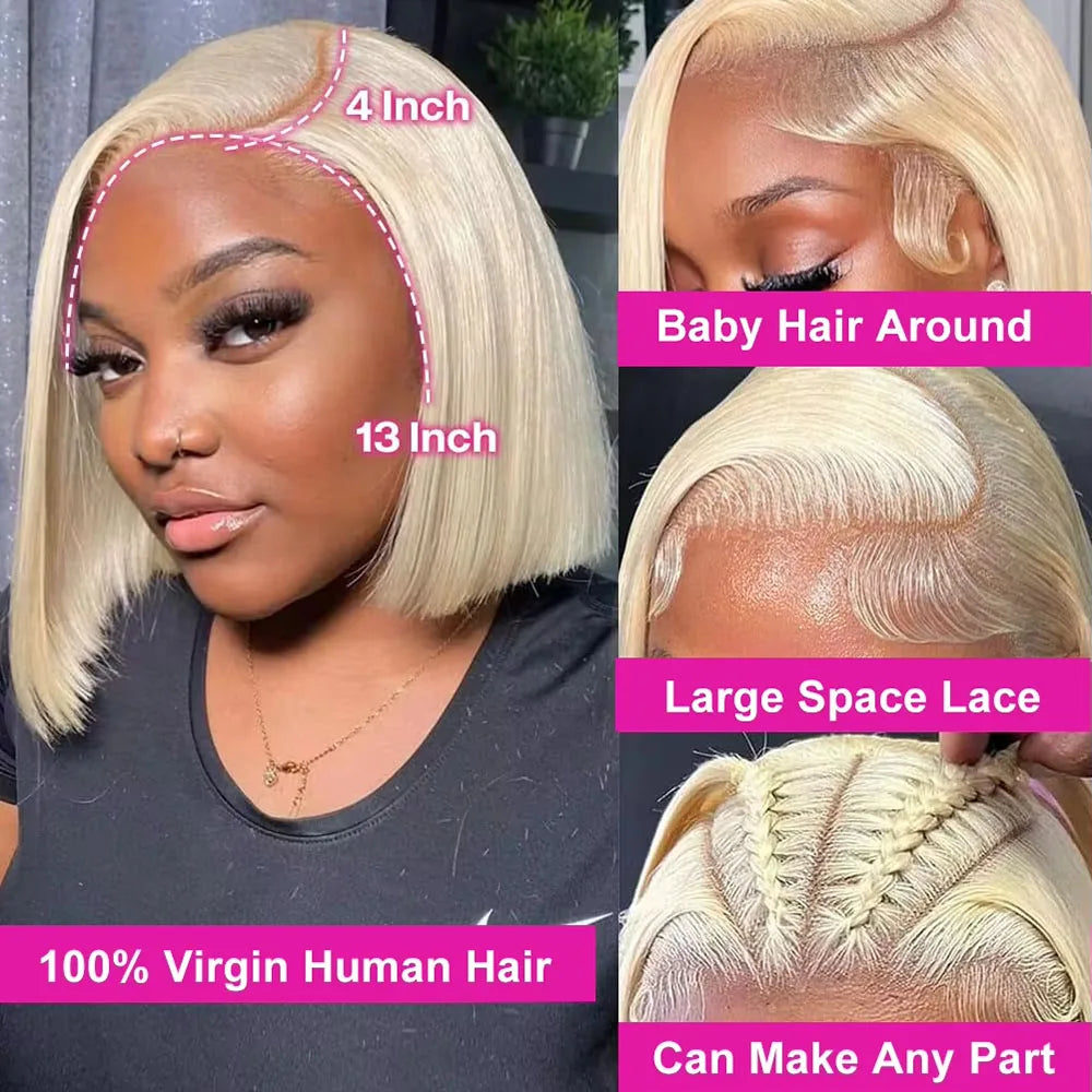 Short Straight Frontal Wig