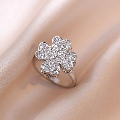 Four Leaf Clover Anxiety Ring