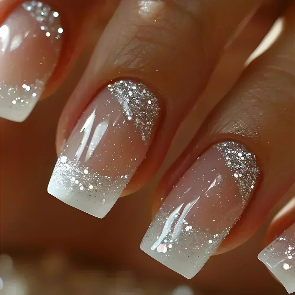 Glitter Coffin Press On Nails