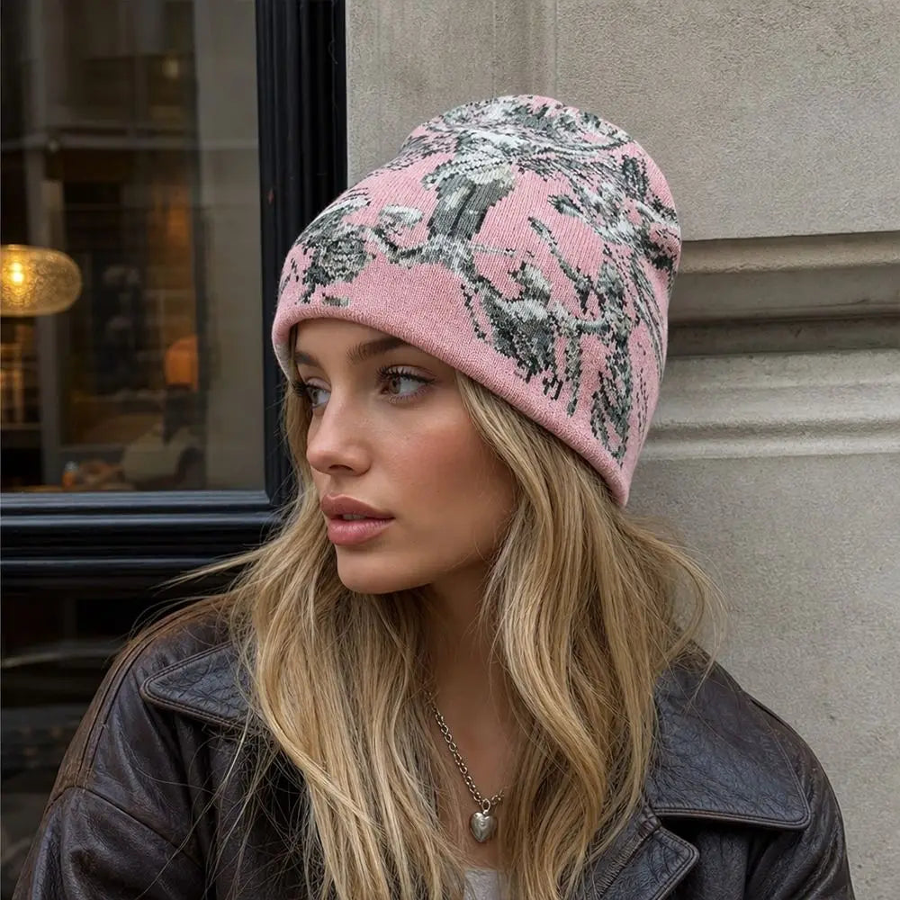Elastic Jacquard Beanie