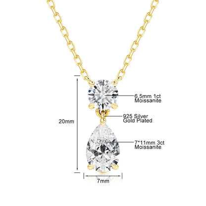 Pear Moissanite Pendant