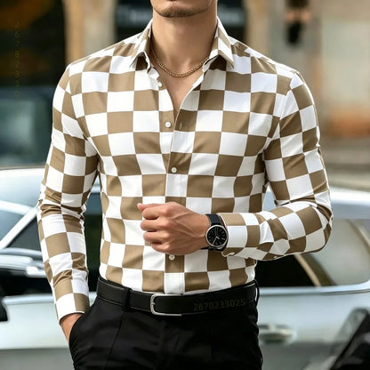 Men Smart Casual Business Shirt