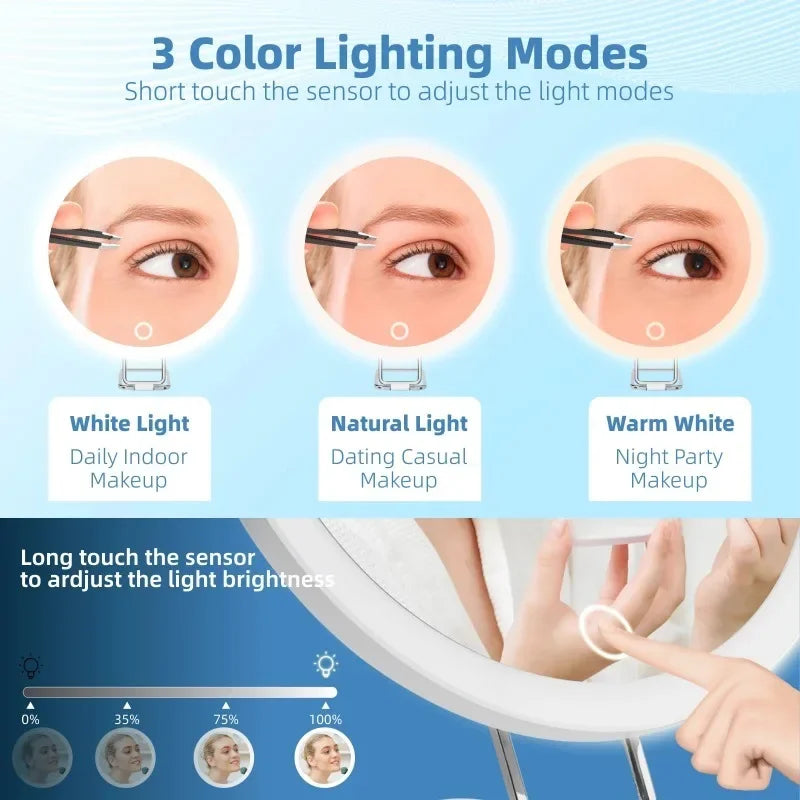 6-Inch Magnifying Mirror with Light