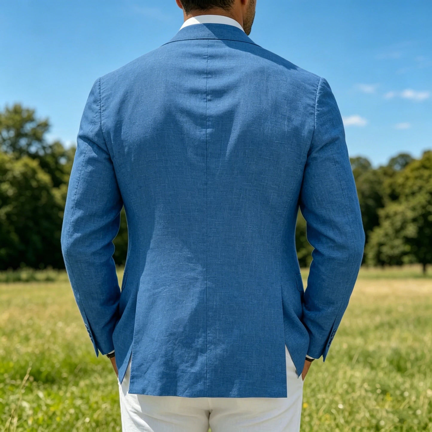Linen Notch-Lapel Slim Sport Coat