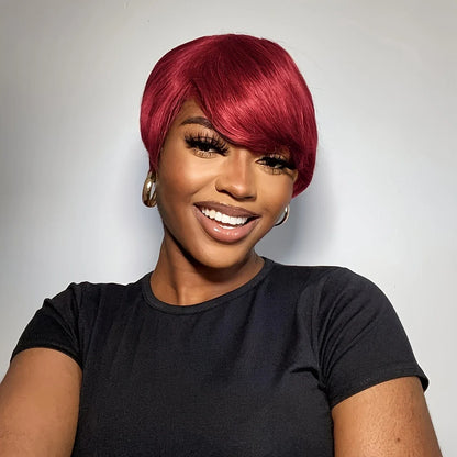 Short Straight Pixie Wig